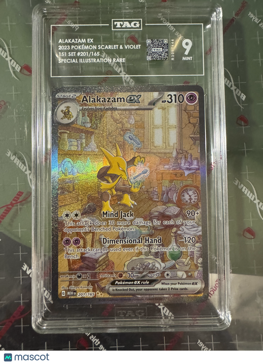 2023 Alakazam EX Pokemon 151 #201/165 R3047444 TAG 9