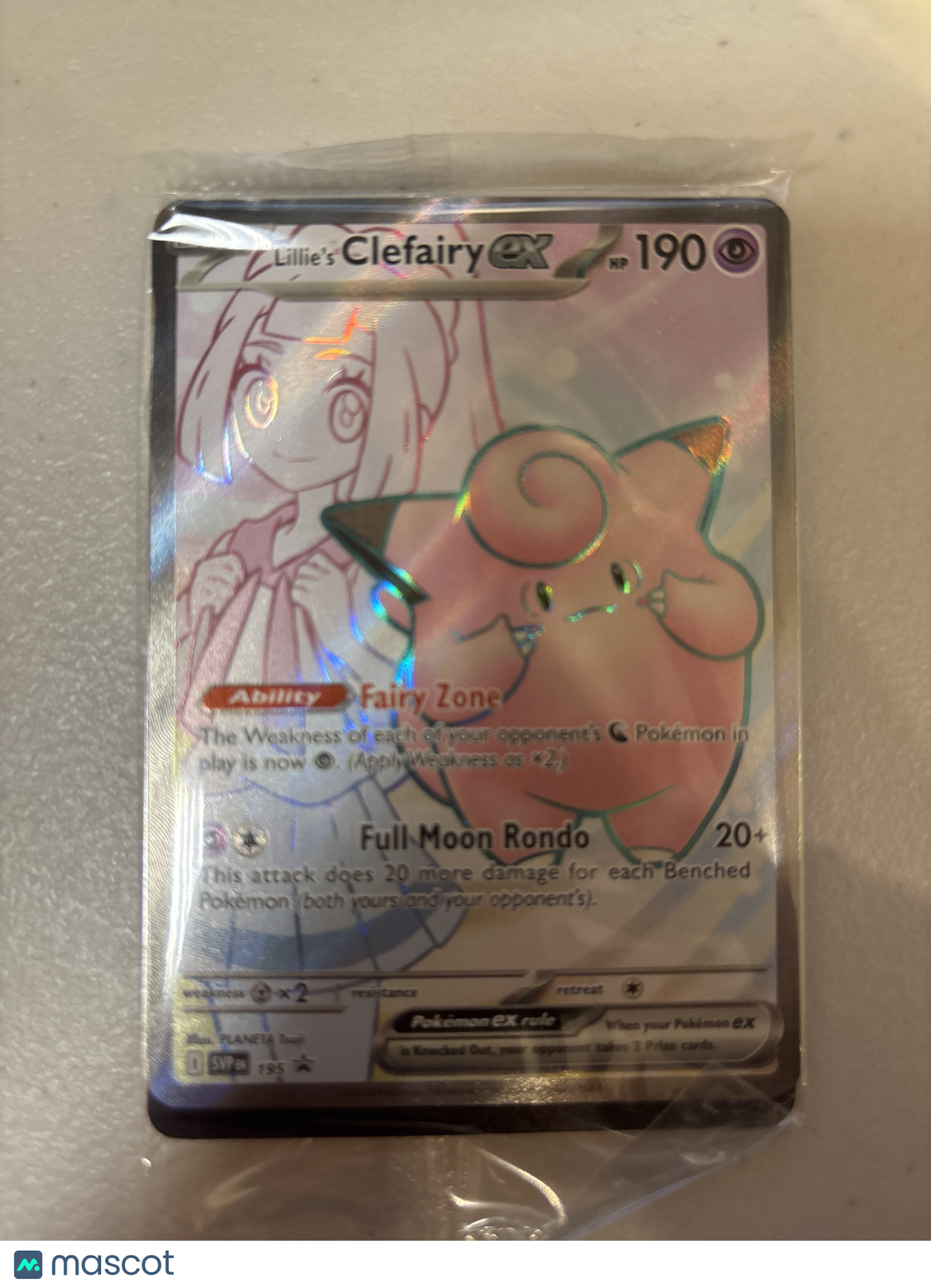 2025 Pokemon TCG Lillie's Clefairy EX Journey Together #SVP 195 Sealed Promo