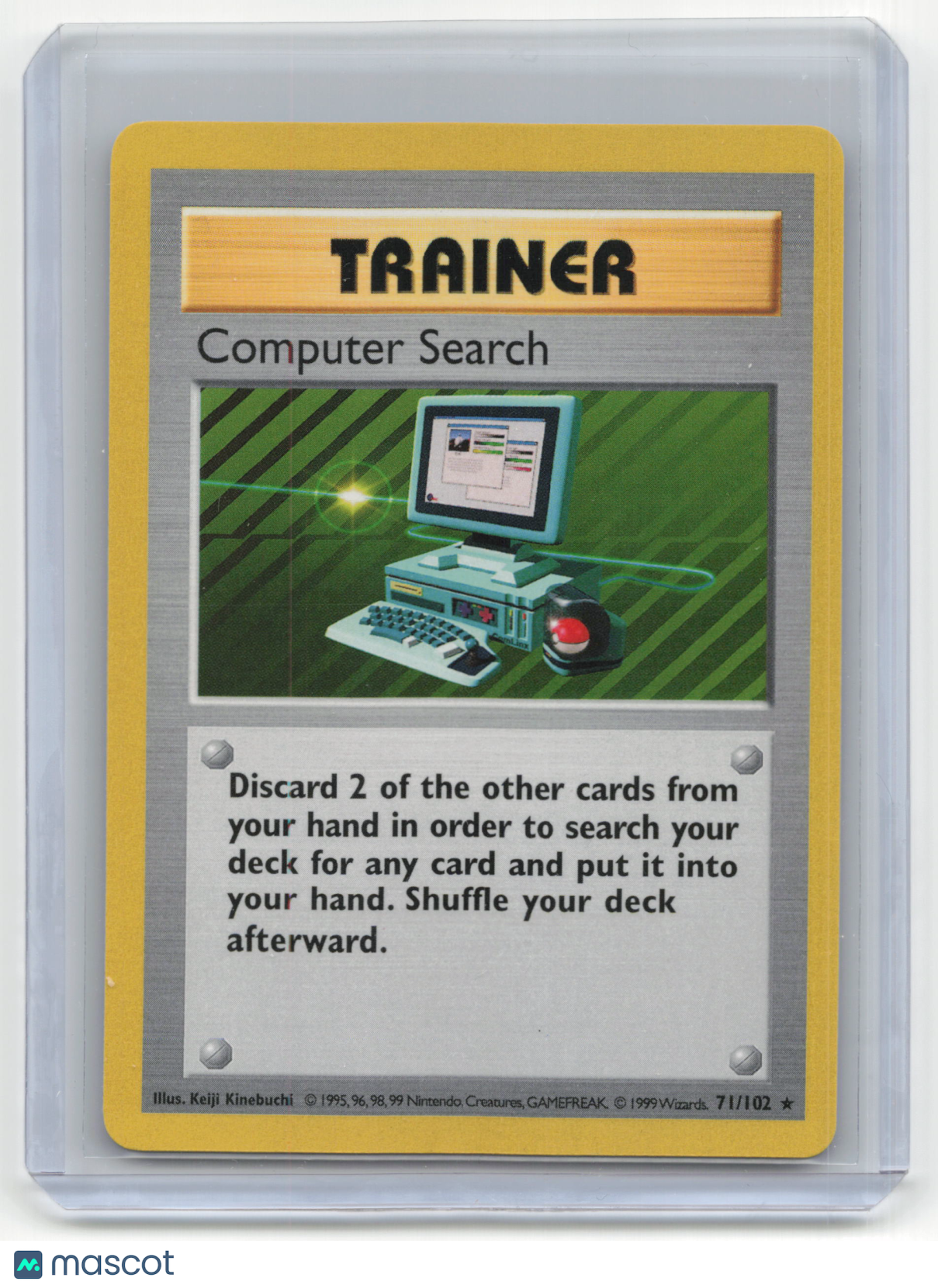 1999 Pokemon Computer Search Base Set #71/102 Light Played Shadowless