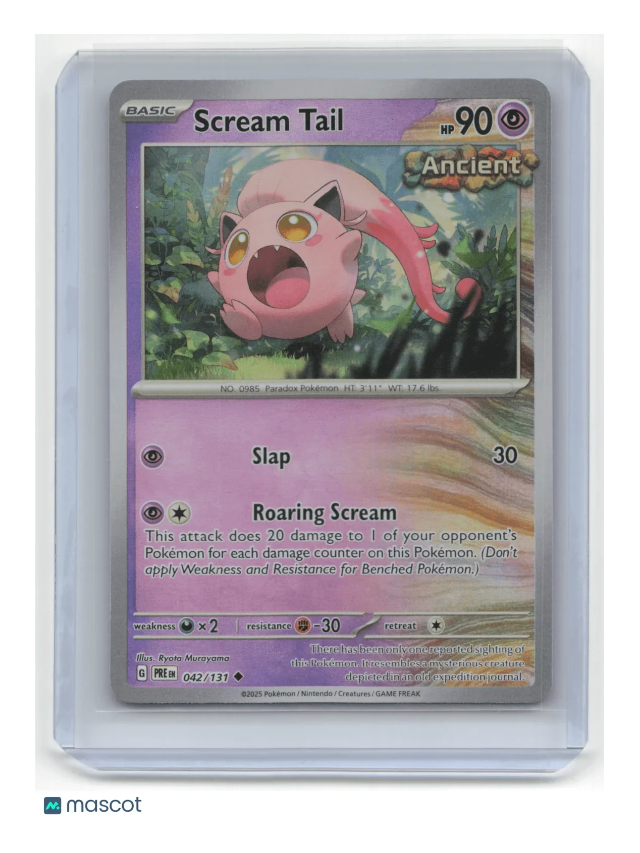 2025 Pokemon Scream Tail Prismatic Evolutions #042/131 MasterBall Holo - Papa Joey's Collectibles