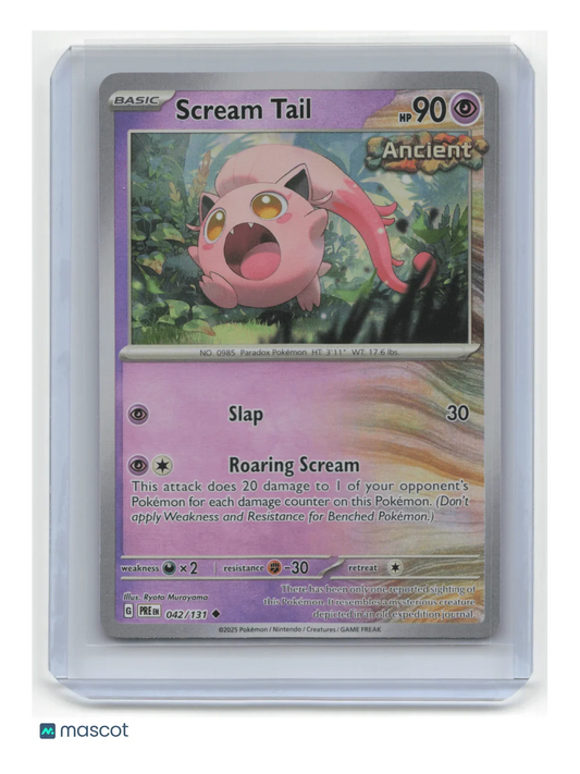 2025 Pokemon Scream Tail Prismatic Evolutions #042/131 MasterBall Holo - Papa Joey's Collectibles