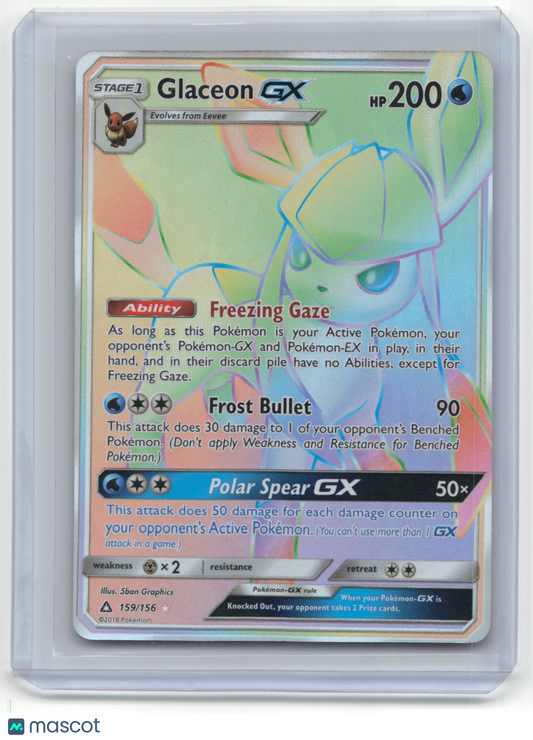 2018 Pokemon TCG Glaceon GX Ultra Prism #159/156