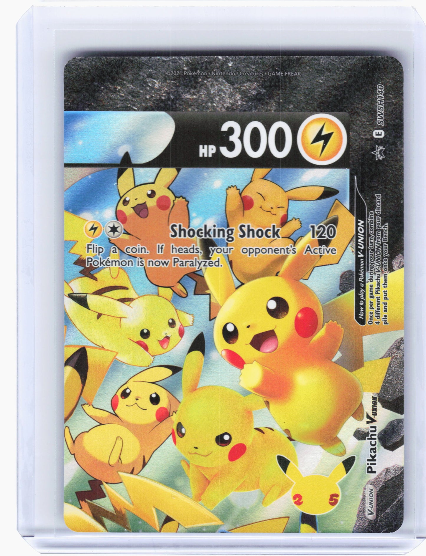 2021 Pokemon—Pikachu V-Union #139/140/141/142 Sword & Shield—Promo (Four Set)