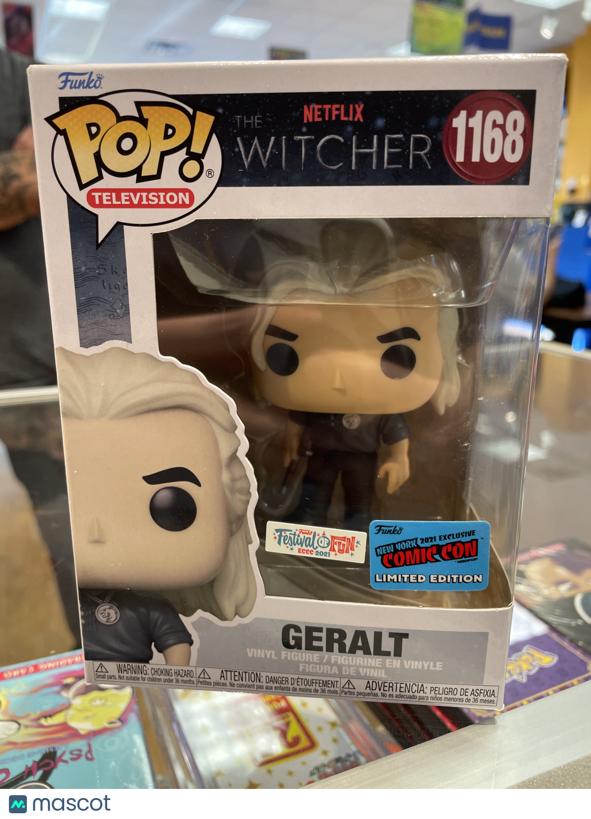 Funko The Witcher Geralt #1168 (VG) Festival of Fun ECCC 2021, NYCC Exclusive - Papa Joey's Collectibles