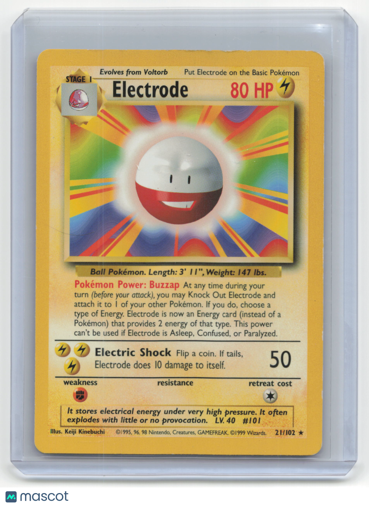 1999 Pokemon Electrode Base Set #21/102