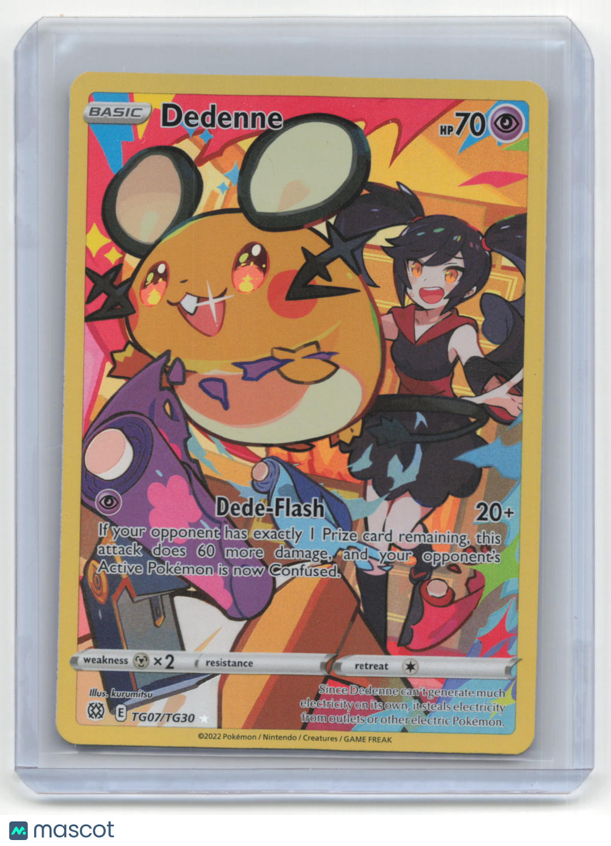 2022 Pokemon Dedenne Brilliant Stars: Trainer Gallery #TG07/TG30 Near Mint