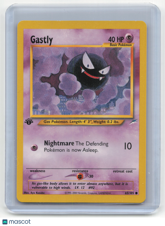 2002 Pokemon TCG Gastly Neo Destiny #65/105 1st Edition