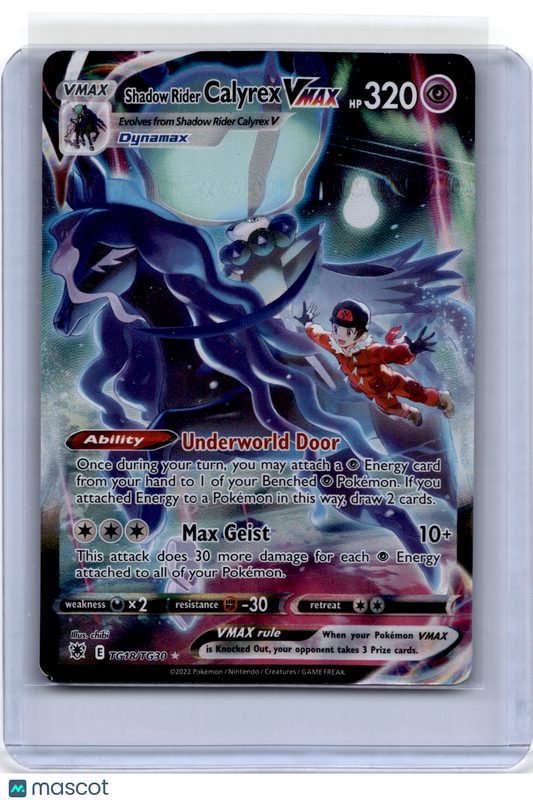 2022 Pokemon Shadow Rider Calyrex Vmax Astral Radiance #TG18/TG30 Light Played