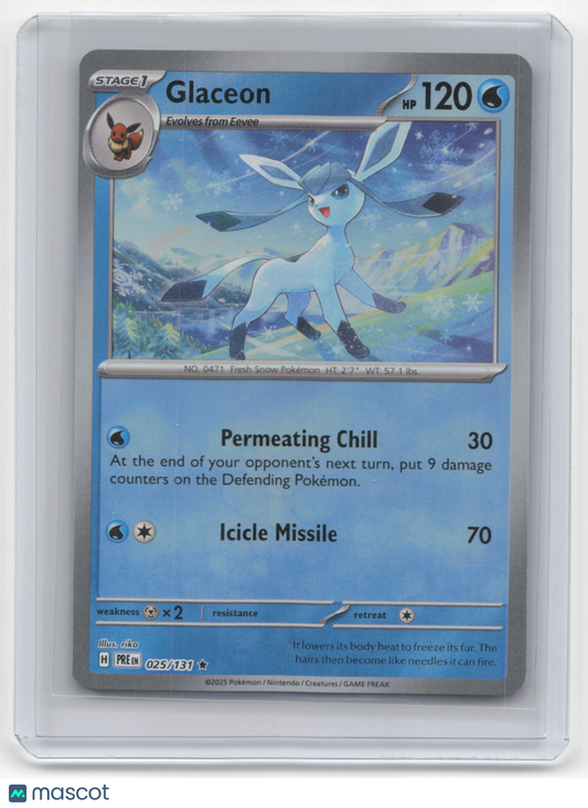 2021 Pokemon TCG Glaceon Prismatic Evolutions #025/131