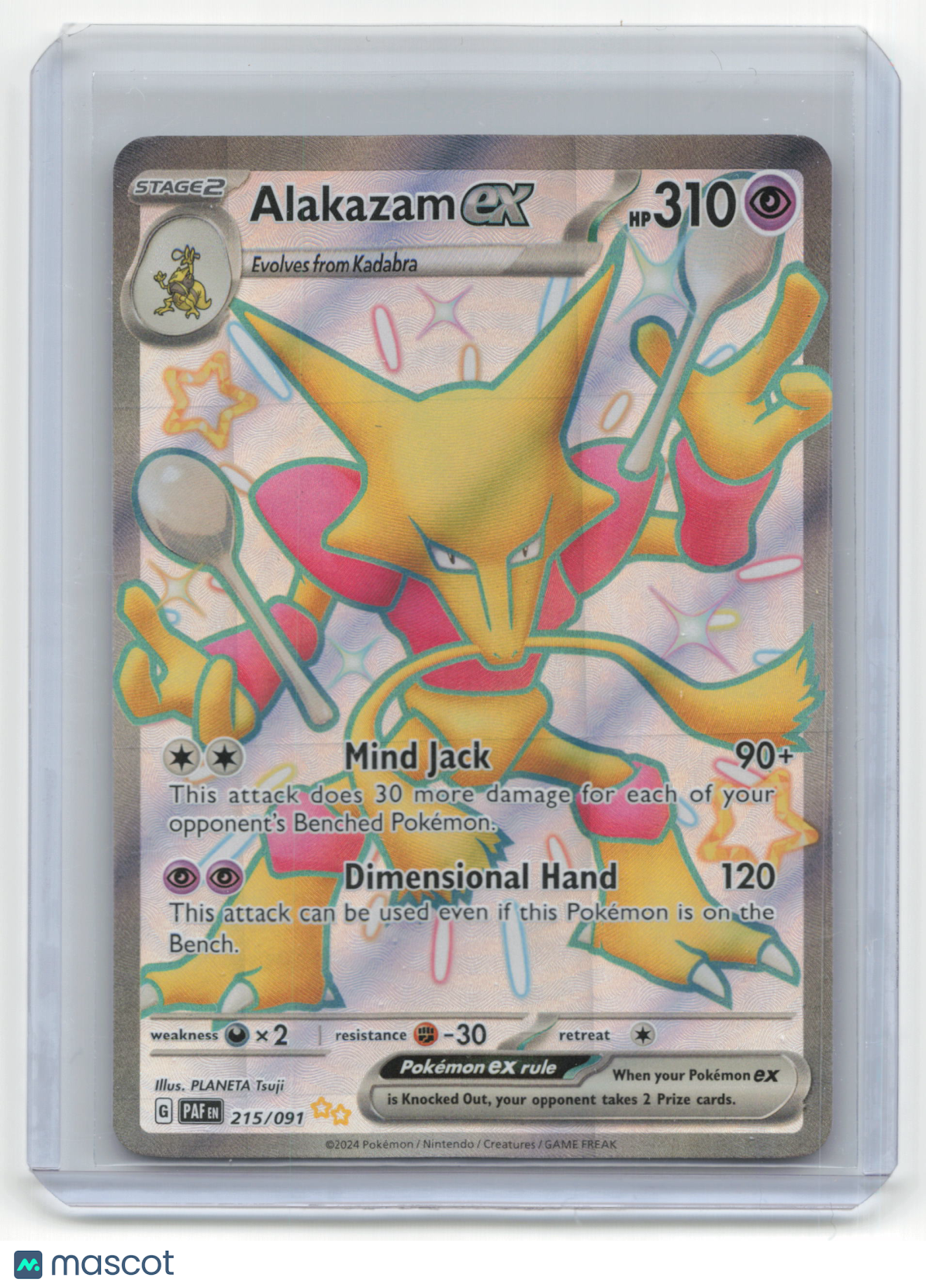 2024 Pokemon TCG Alakazam EX Paldean Fates #215/091 - Papa Joey's Collectibles