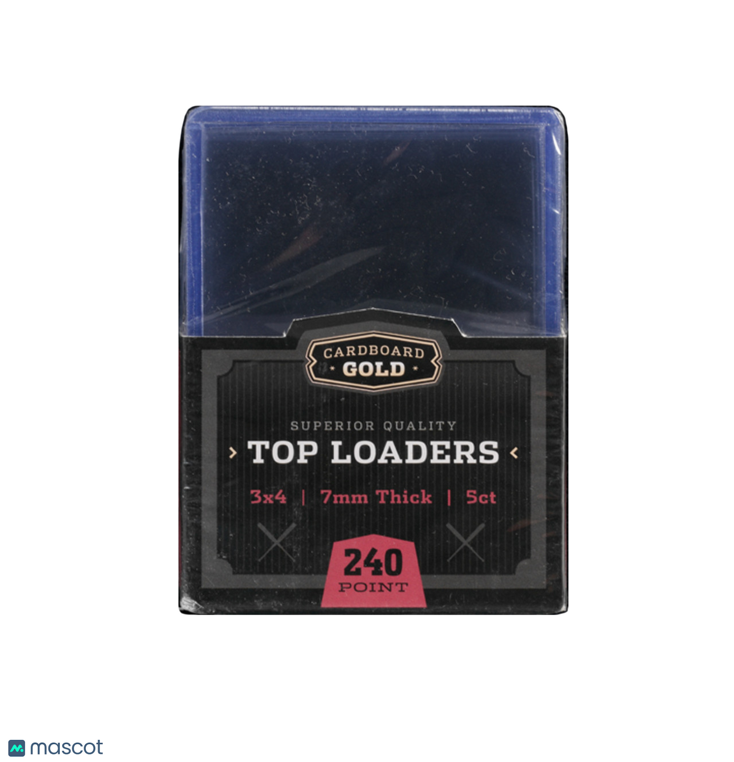 Cardboard Gold Standard 240 Pt. Clear 3" x 4" Toploader 5 ct.