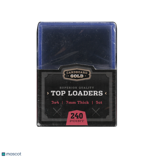 Cardboard Gold Standard 240 Pt. Clear 3" x 4" Toploader 5 ct.