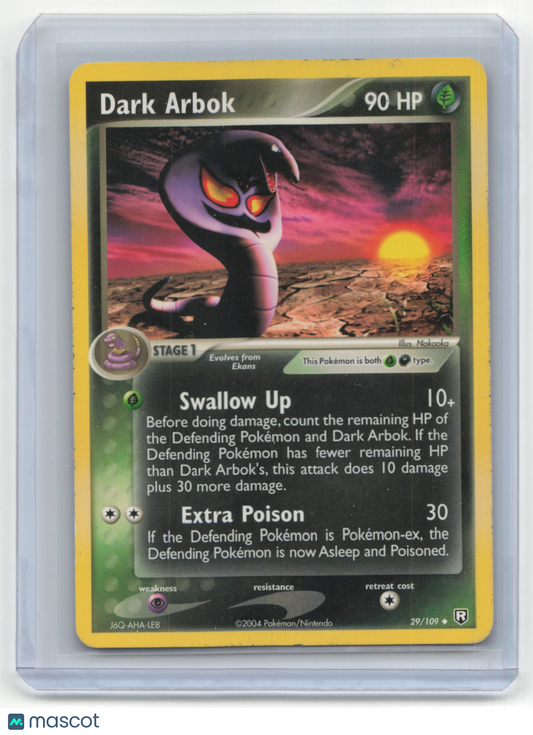 2004 Pokemon Dark Arbok EX Team Rocket Returns #29/109 Moderately Played