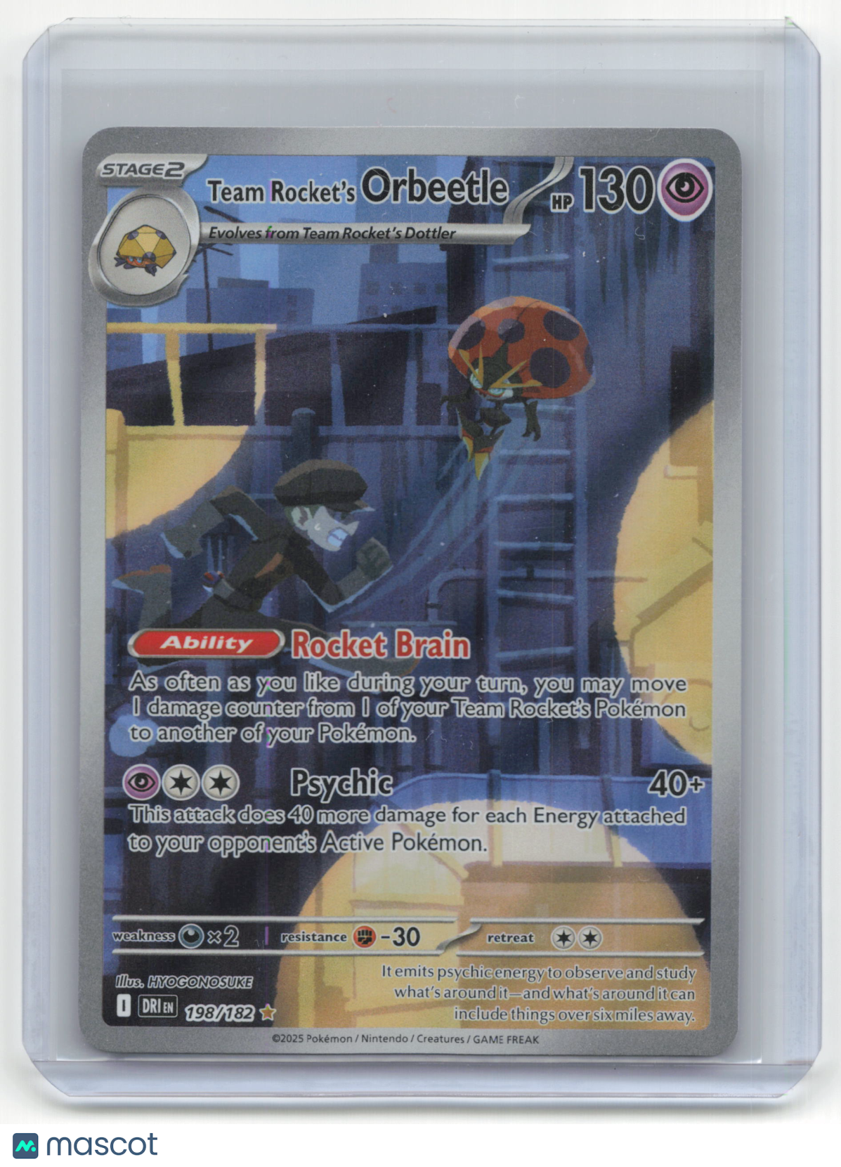 2025 Pokemon Team Rocket's Orbeetle Sv10: Destined Rivals #198/182 Near Mint