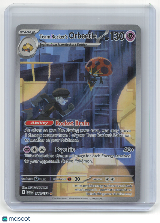 2025 Pokemon Team Rocket's Orbeetle Sv10: Destined Rivals #198/182 Near Mint