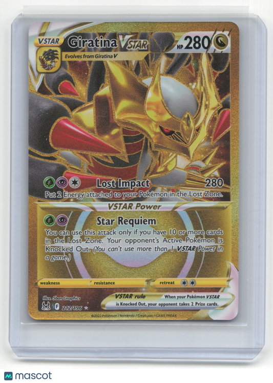2022 Pokemon TCG Giratina VSTAR Lost Origin #212/196