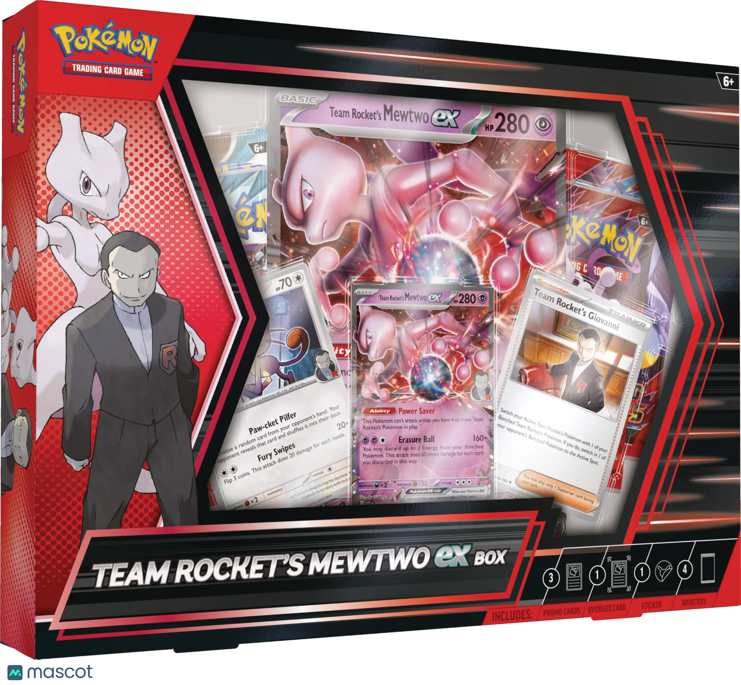 2025 Pokemon Scarlet & Violet Team Rocket's Mewtwo ex Box