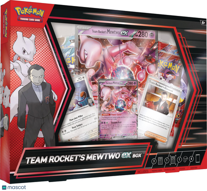 2025 Pokemon Scarlet & Violet Team Rocket's Mewtwo ex Box
