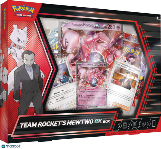 2025 Pokemon Scarlet & Violet Team Rocket's Mewtwo ex Box
