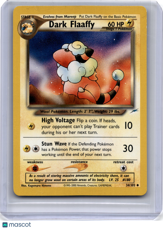 2002 Pokemon TCG Dark Flaaffy Neo Destiny #34/105 English Unlimited