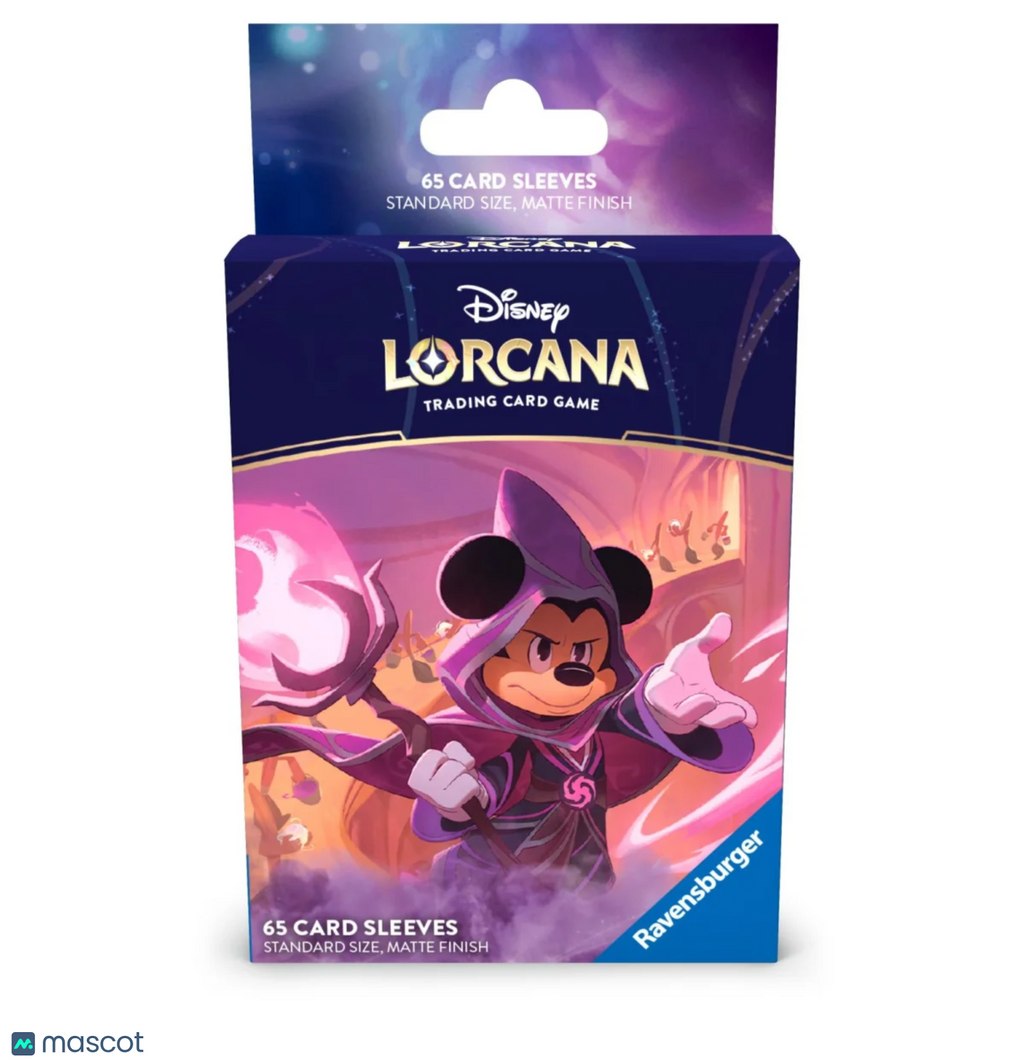 Lorcana Standard 20 Pt. (Mickey Mouse, Wayward Sorcerer) Card Sleeves 65 Ct - Papa Joey's Collectibles