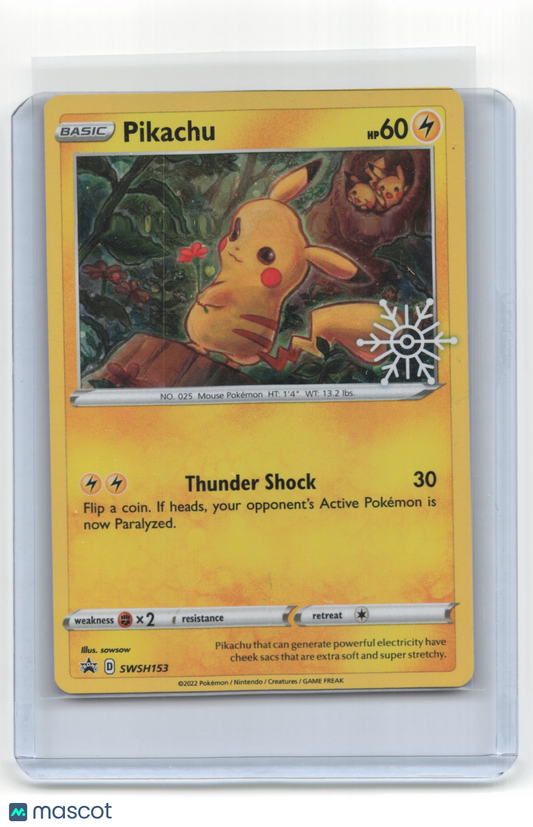 Pokemon Pikachu 2022 Holiday Calendar #SWSH153 Snowflake Stamp