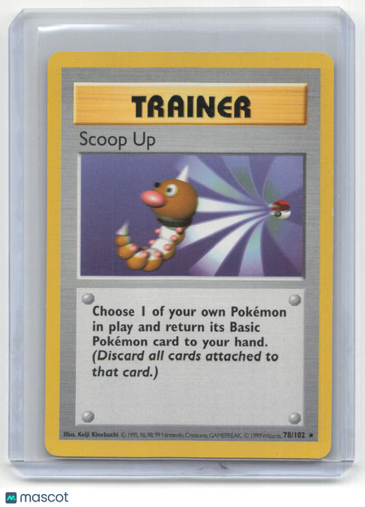 1999 Pokemon Scoop Up Base Set #78/102 Heavy Played Shadowless