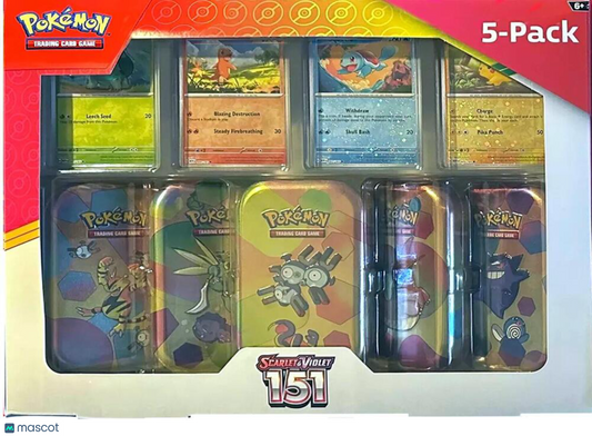 Pokemon Scarlet & Violet 151 Mini Tin 5-Pack (Magneton)