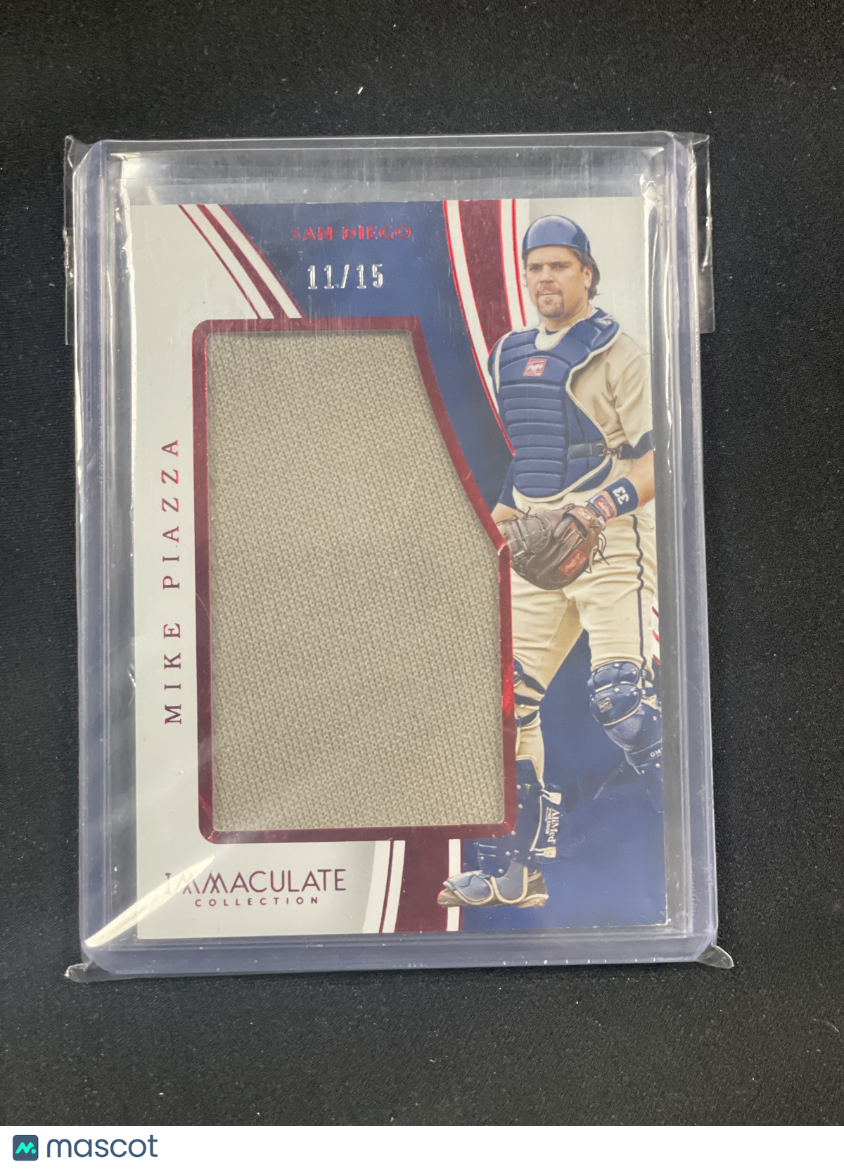 2016 Panini Immaculate Baseball Mike Piazza Relic /15 #ISD-MP - Papa Joey's Collectibles