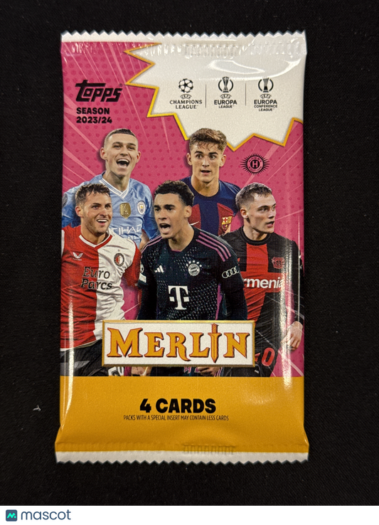 2023-24 Topps Merlin UEFA Club Competitions Soccer Hobby Pack