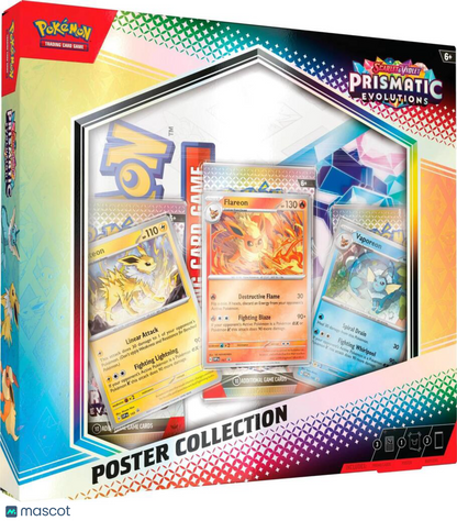 2025 Pokemon Scarlet & Violet Prismatic Evolutions Poster Collection