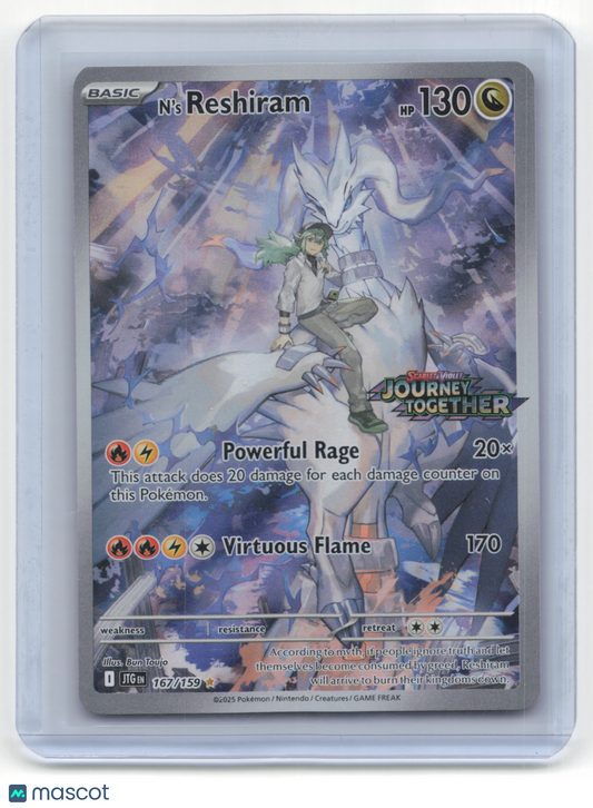 2025 Pokemon N's Reshiram Journey Together #167/159 Stamped