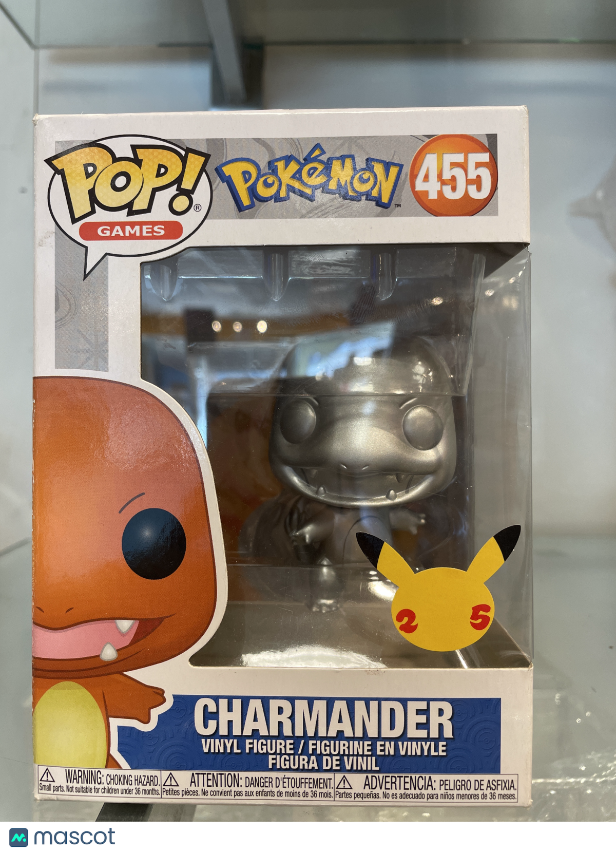 Funko Pokemon: Charmander #455 (Good) Celebrations 2025, Chrome - Papa Joey's Collectibles