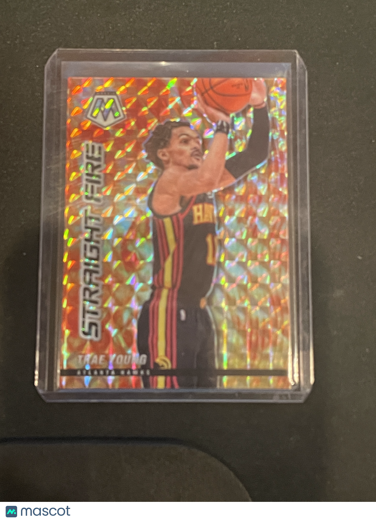 2021 2020-21 Panini Mosaic Basketball Trae Young Straight Fire Silver #17