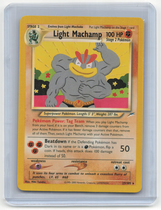 2002 Pokemon TCG Light Machamp Neo Destiny #25/105 English Lightly Played Basic