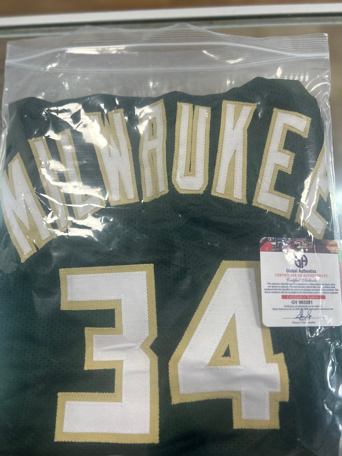 Giannis Antetokounmpo Milwaukee Bucks Autographed Basketball Jersey w/COA