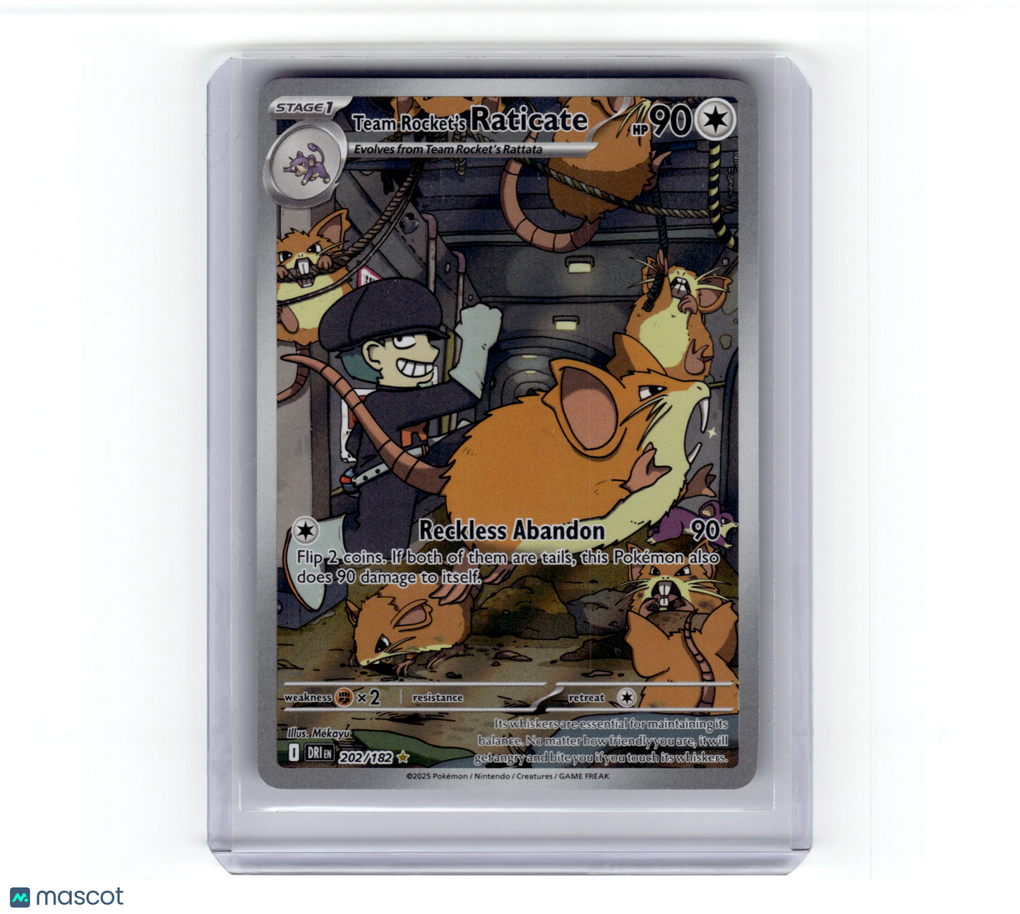 2025 Pokemon Team Rocket's Raticate Destined Rivals Illustration Rare #202 NM