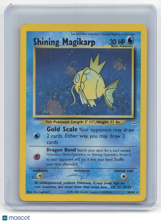 2001 Pokemon Shining Magikarp Neo Revelation #66/64 Moderately Played