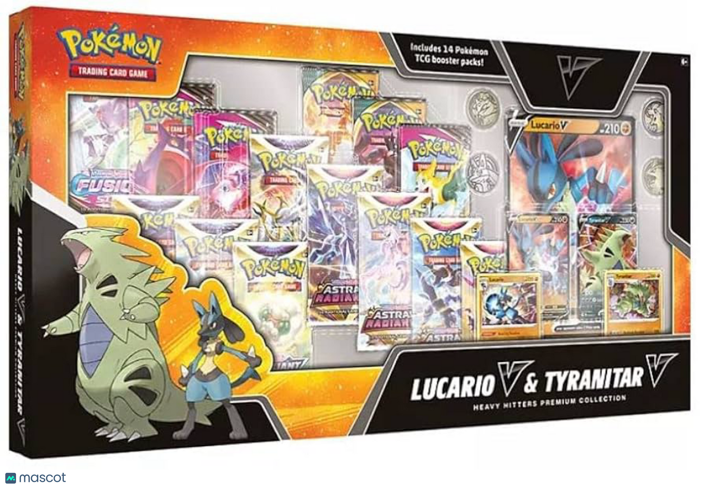 2022 Pokemon Heavy Hitters Premium Collection Lucario V & Tyranitar V