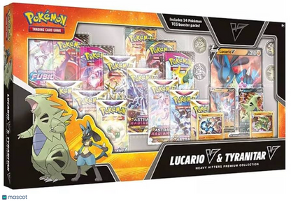 2022 Pokemon Heavy Hitters Premium Collection Lucario V & Tyranitar V