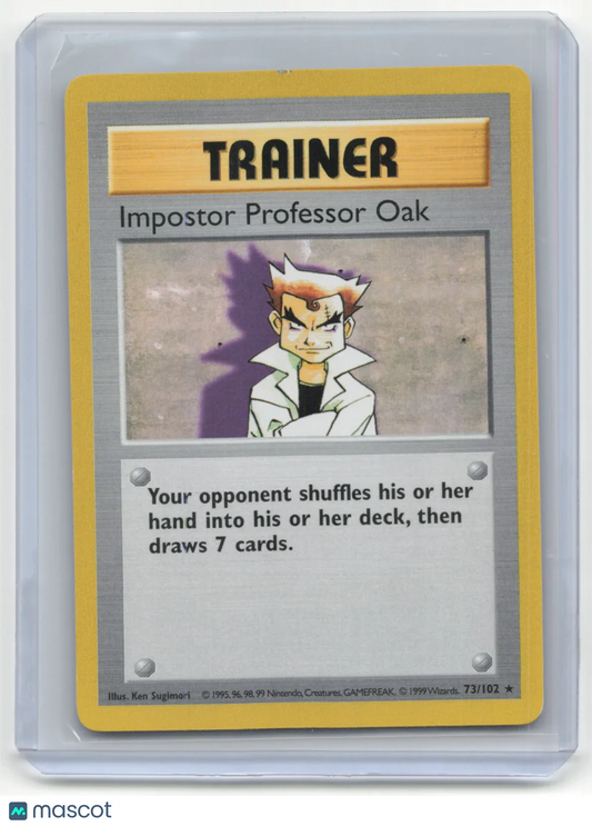 1999 Pokemon TCG Impostor Professor Oak Base Set #73/102 Shadowless - Papa Joey's Collectibles