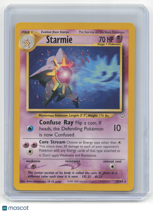 2000 Pokemon TCG Starmie Neo Revelation #25/64