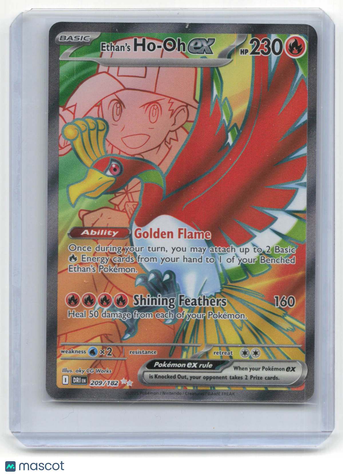 2023 Pokemon Ethan's Ho-Oh EX Destined Rivals #209/182 Near Mint FA