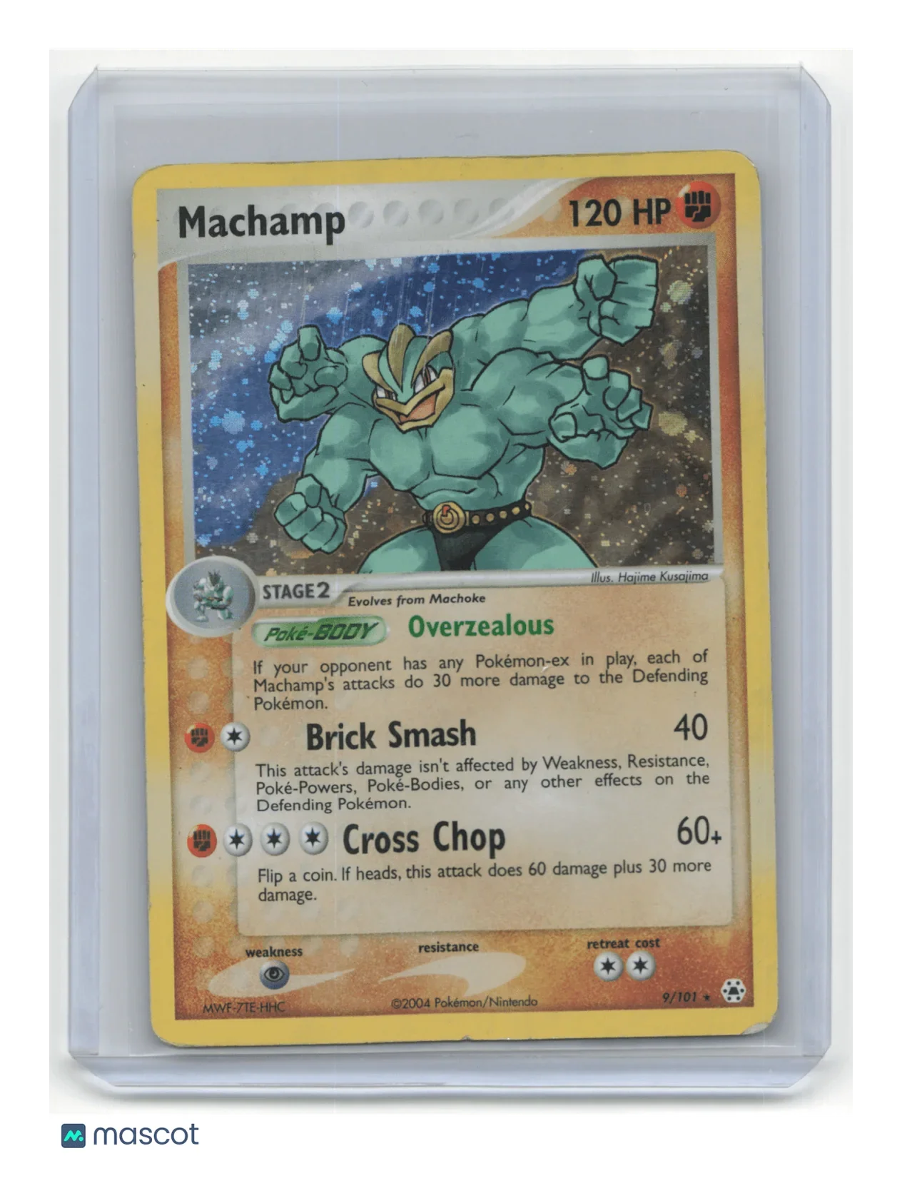 2004 Pokemon TCG Machamp EX Hidden Legends #9/101 Heavily Played Holo - Papa Joey's Collectibles