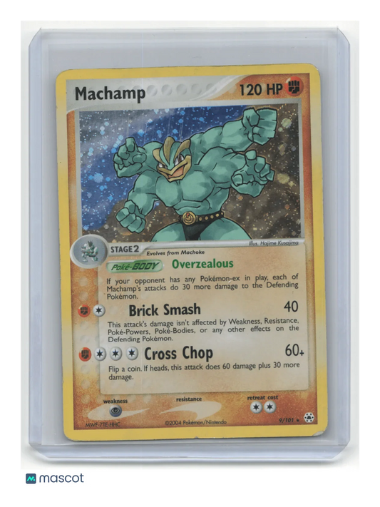 2004 Pokemon TCG Machamp EX Hidden Legends #9/101 Heavily Played Holo - Papa Joey's Collectibles