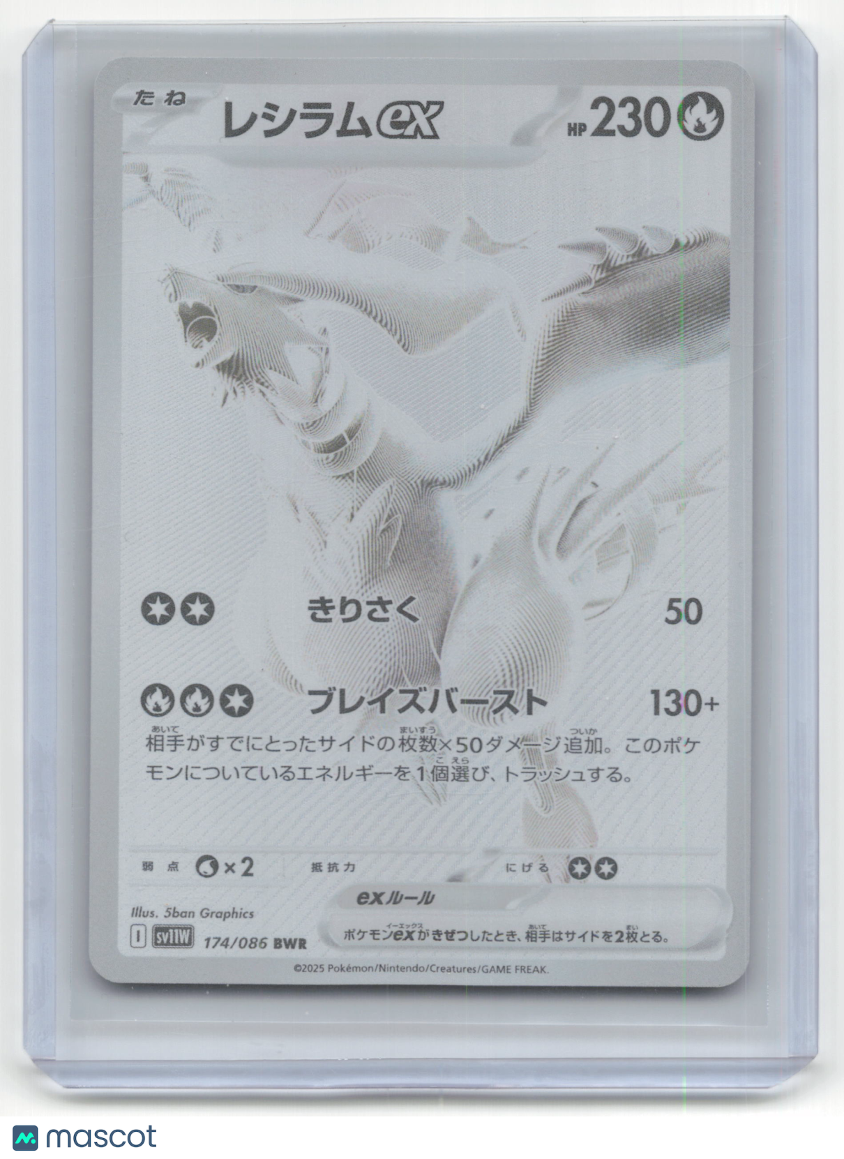 2025 Pokemon Reshiram EX White Flare #174/086 Japanese