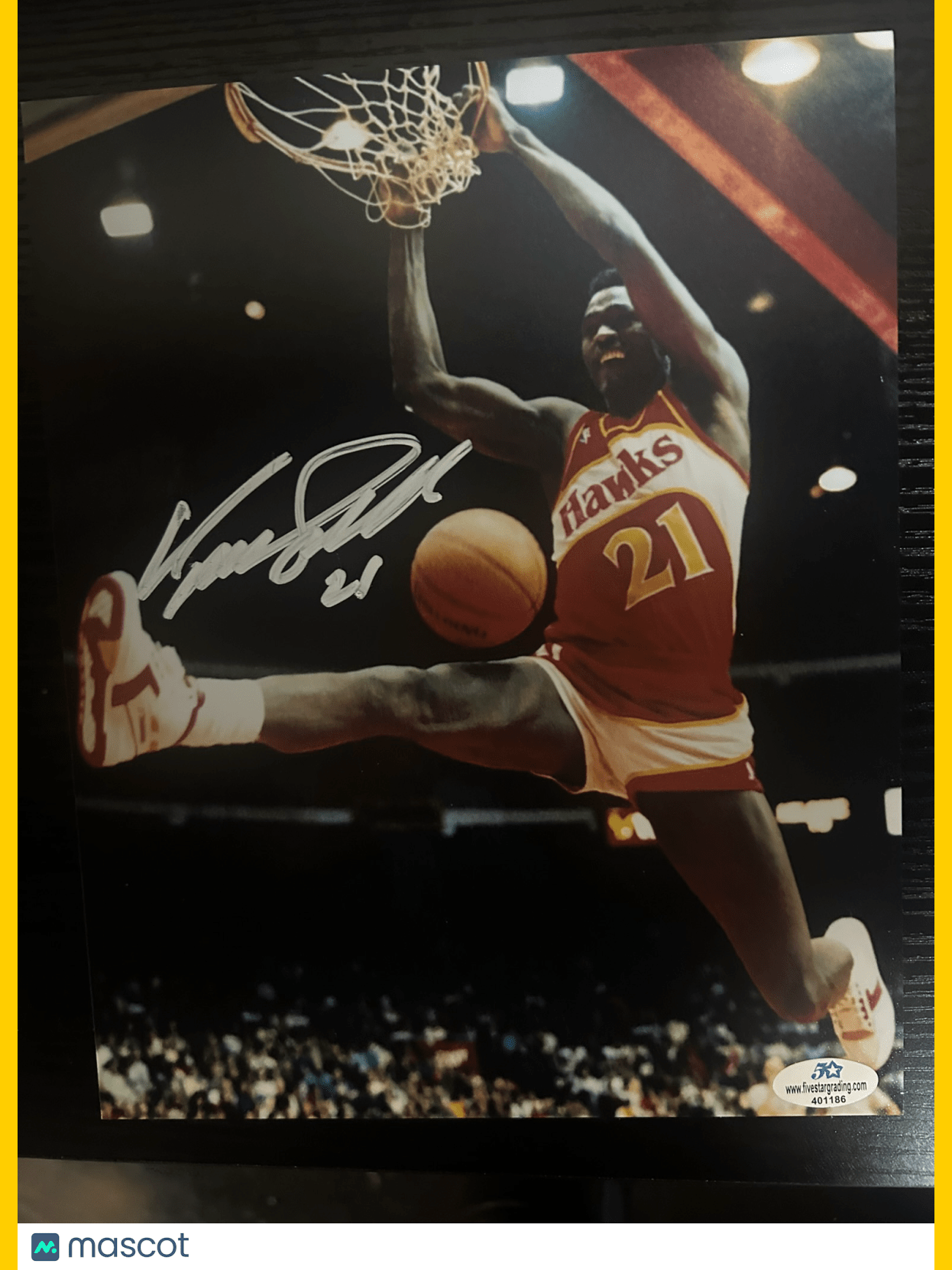 Dominique Wilkins Atlanta Hawks Signed Photo w/COA