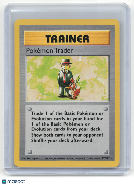 1999 Pokemon Pokémon Trader Base Set #77/102 Light Played Shadowless