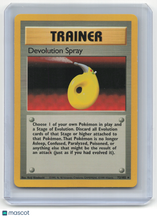 Pokemon TCG Devolution Spray 1999 Pokemon Base Set #72/102