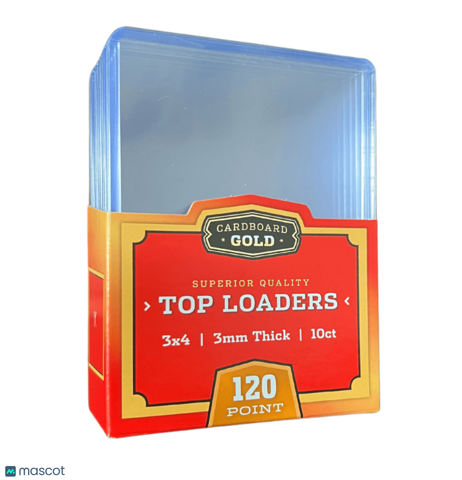 Carboard Gold Standard 120 Pt. Clear 3" x 4" Toploader 10 ct.